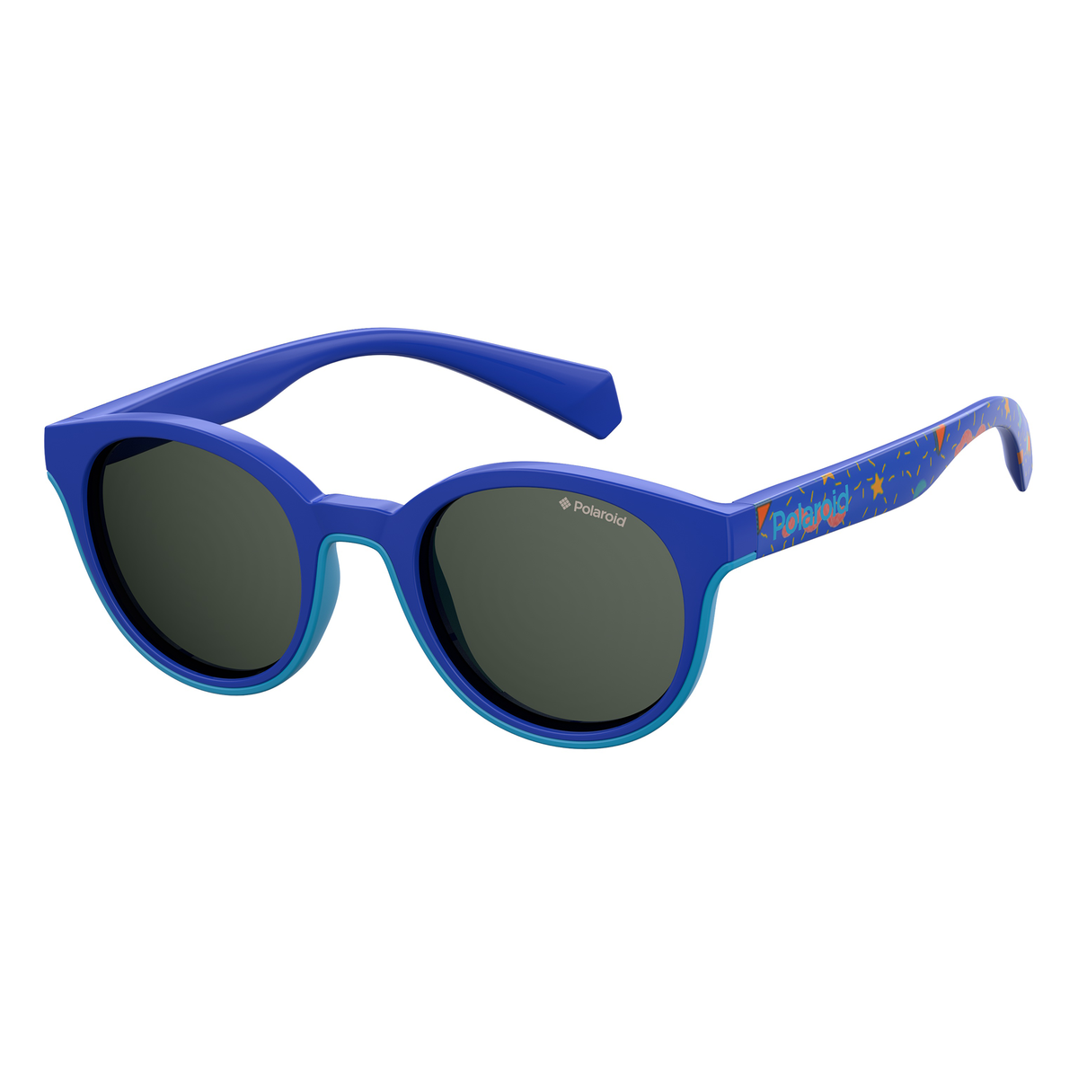 Polaroid Kids Sunglasses PLD 8036 S in Dark Blue with Stars