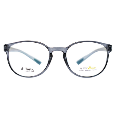 Flexi Eyeglasses F16 (Shiny Clear Dark Grey) - Raylite Optical Store