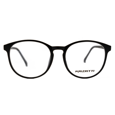 Round Eyeglasses in Matte Black (8555) by KAZATTI - Raylite Optical Store