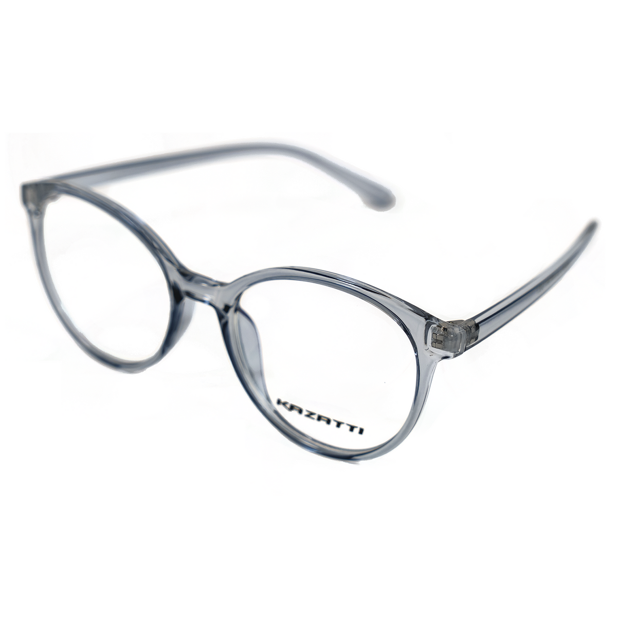 Order Glasses Online Round Clear Grey Eyeglasses by KAZATTI Raylite