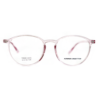 Clear Pink Round Eyeglasses (8055) by KARA-MOTTO - Raylite Optical Store