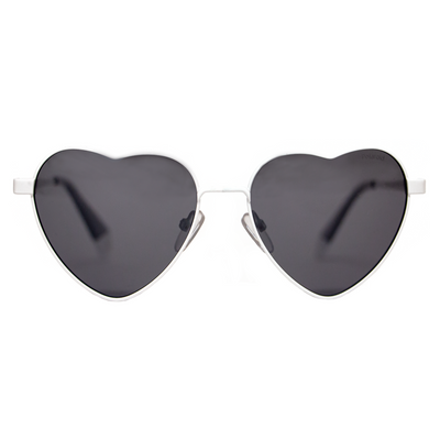 Polaroid Heart Sunglasses (PLD 6124/S) in White/Grey - Raylite Optical Store