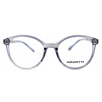 Round Eyeglasses in Clear Cool Grey (TR8543) by KAZATTI - Raylite Optical Store